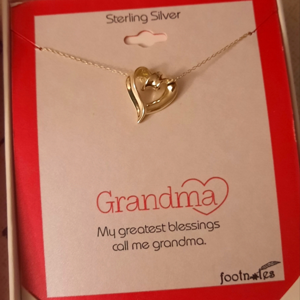 Y2k Sterling silver heart necklace- Brand new in Box
